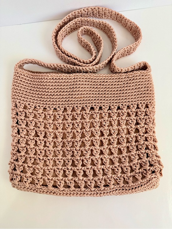 Handbags - Handcrafted Crochet Crossbody Bag - Blush